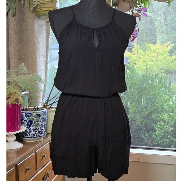 Old Navy Black Tencel Shorts Romper S - Picture 1 of 4